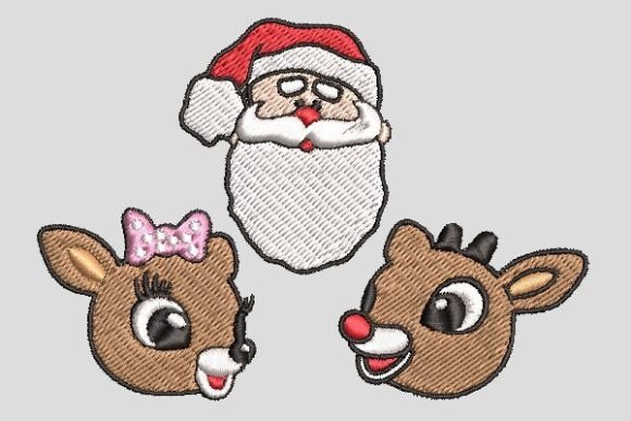 Cute Deer with Santa