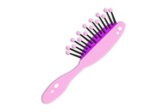 Hair Brush Embroidery Design
