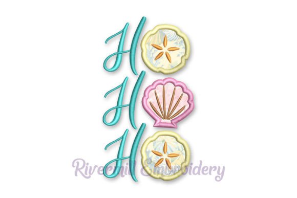 Ho Ho Ho with Sea Shells Applique