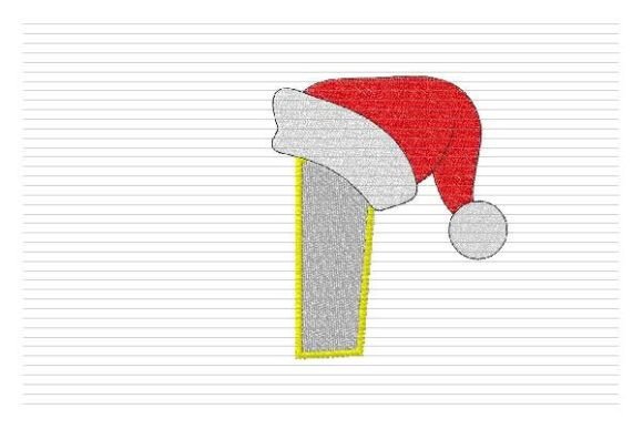 I Letter Christmas Alphabet Santa Hat