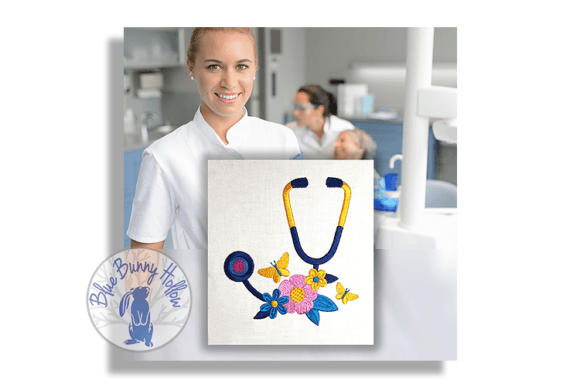 Stethoscope with Flowers