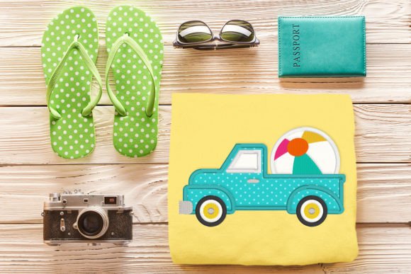 Vintage Truck with Beach Ball Applique