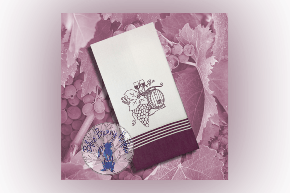 Wine Tasting Embroidery Design